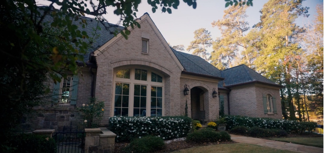 Residential exterior shown in an Oconee Elite commercial still