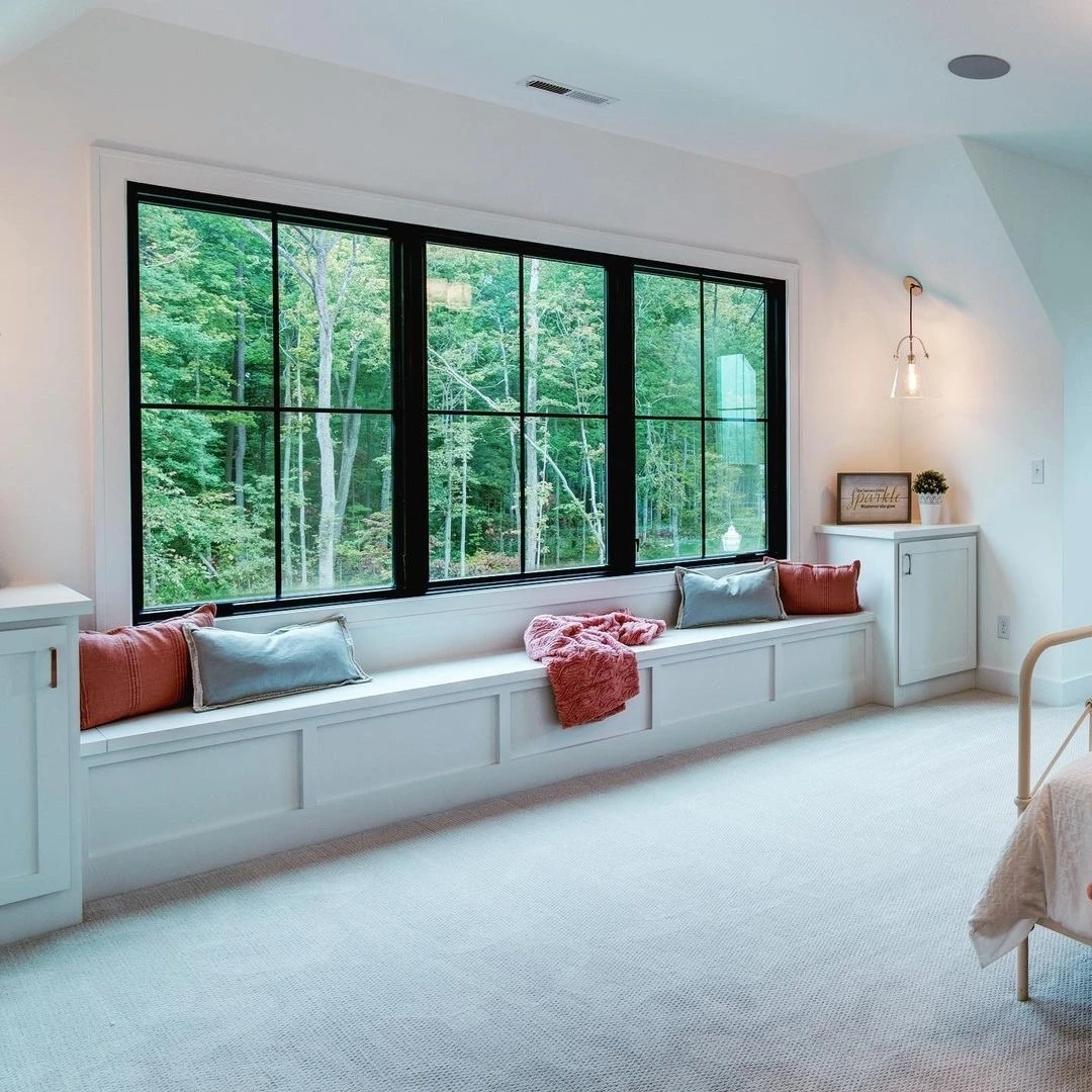 Pella lifestyle photography showing a window-seat installation